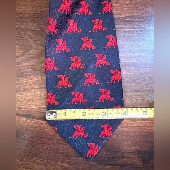 🍁SALE🍁VENEZIA by Italy 100% Silk Blue Necktie Dry Clean - Picture 10 of 11